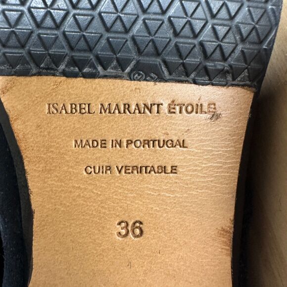 Isabel Marant Etoile Black Suede Leather Knee Tall Boots Size 36 US 5.5/6 NEW - Picture 7 of 8